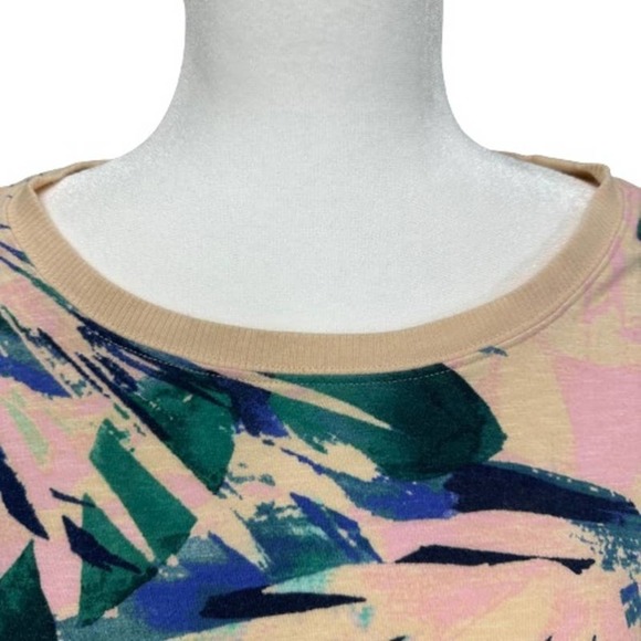 Torrid Palm Print Classic Soft Slub Crew Neck Tee Size 0/LARGE - Picture 7 of 10